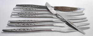 Vtg Orleans Silver Stainless Korea Floral Pattern Flatware Lot 7 Knives & Butter - Picture 1 of 4