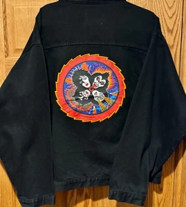 Kiss Rock And Roll Over Vintage Black Denim Tour Jacket 1997 New w/o tags XLARGE - Bild 1 von 5