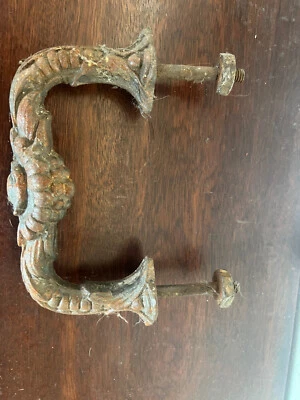 Poignée de tirage en fonte pour porte Nap III - Photo 1/4