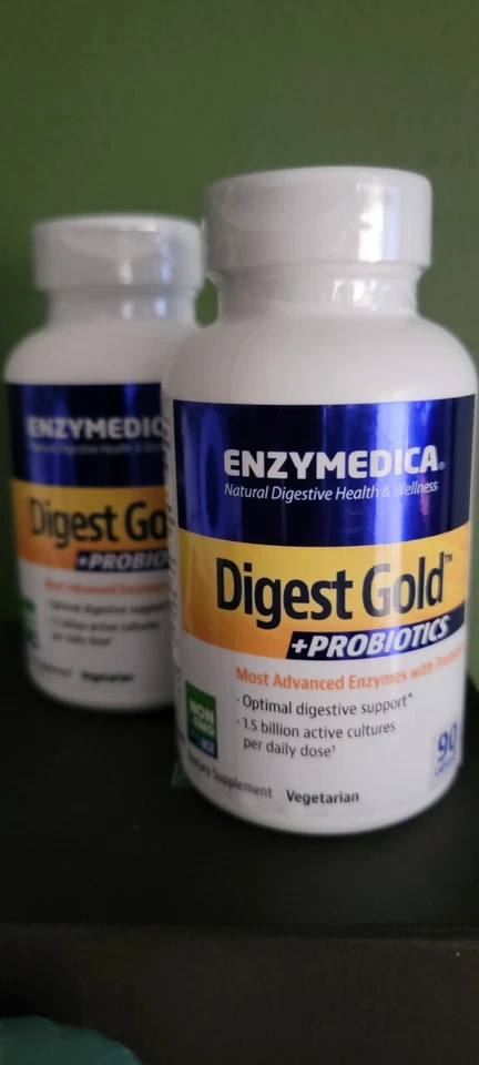 Pack de 2, Enzymedica DIGEST GOLD + PROBIÓTICOS, Apoyo Digestivo, 90 Cápsulas Cada una Foto 1 de 1