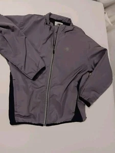 New Balance Womens Windbreaker Jacket Sz L Light Purple ZIPS Lightweight Coat - Picture 1 of 15