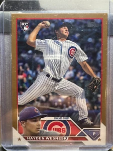 2023 Topps Series 2 - Hayden Wesneski #638 Gold Numbered 1013/2023 (RC) Cubs - Picture 1 of 3