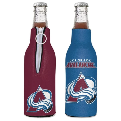 Colorado Avalanche 12oz Two Sided Bottle Cooler [NEW] NHL Can Holder Foam Koozie Cover