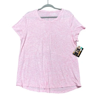 Camiseta deportiva de manga corta rosa Avia para mujer calce relajado talla XL Foto 1 de 4