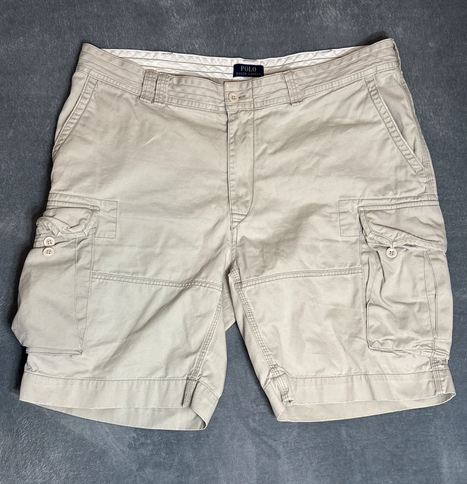 POLO RALPH LAUREN Cargo Shorts Gellar Fatigue Khaki Chino Mens Size 42T - Image 1 of 4