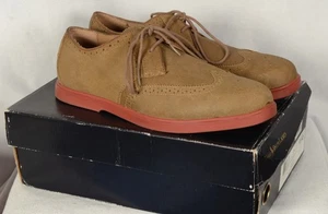Ralph Lauren Polo Orrick Men's Tan Suede Wingtip Derby Shoes Size 10.5 D NEW - Picture 1 of 11