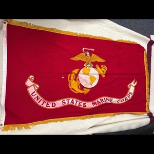Bandera de desafío del Cuerpo de Marines de los Estados Unidos de colección con flecos USMC 3' x 5' - Imagen 1 de 6