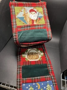 Tarjetero de Navidad con tema de pesca de Santa con aguja de Navidad - Imagen 1 de 6