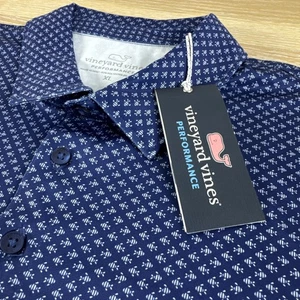 Polo de golf Vineyard Vines Performance SS azul profundidad nueva con etiquetas talla XL - Imagen 1 de 7