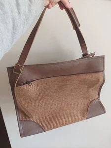 Equipaje de mano vintage HARTMANN 17" L cuero tweed marrón tostado fin de semana leer - Imagen 1 de 18