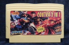 Contra 3IN1  Famiclone Pegasus cartridge 8 bit Famicom 60 pin Nes Game Dendy 90s