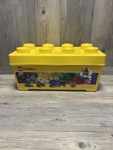 LEGO EMPTY Box & Lid ONLY CLASSIC Large 8 Stud Yellow Brick Storage Container - Picture 1 of 8