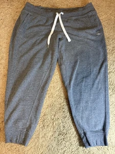 Calvin Klein Joggers Women XL Gray Heather Pockets Drawstring Waist Casual Warm - Picture 1 of 10