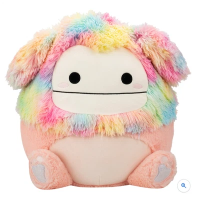 Original Squishmallows Fuzz-A-Mallows Plush Diane the Peach Bigfoot 40cm Playset - Image 1 of 4