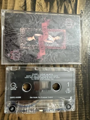 Cher Love Hurts Cassette Tape 1991 Geffen Pop Vintage Dance Disco Sonny - Image 1 of 4