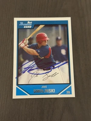 2007 Bowman Draft Prospects Jacob JAKE SMOLINSKI - Autographed Auto HAND SIGNED - Image 1 of 3