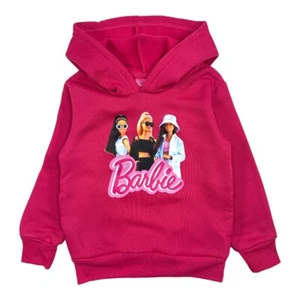 Girls Hoodie. Barbie, Lee Cooper. Fuchsia Color Hooded Sweatshirt. Gift For E - Picture 1 of 4