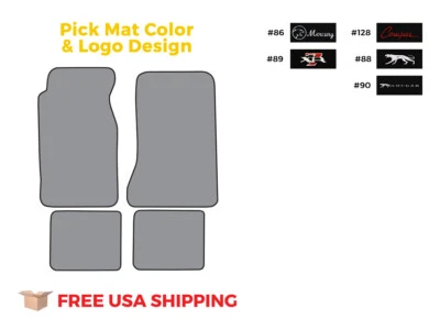 FITS 1970-1973 Mercury Cougar Floor Mat 4pc Nylon Foto 1 de 4