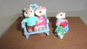 Hallmark KEEPSAKE Ornament 1994 "MISTLETOE SURPRISE" SET OF 2 CHIPMUNKS - Picture 1 of 2