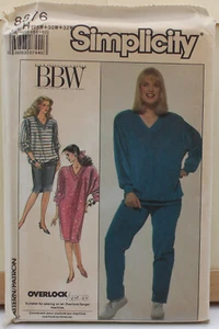 VINTAGE 1988 SIMPLICITY BBW #8843 PLUS SIZE MUSTER PULL-ON HOSE ROCK TOP - Bild 1 von 1