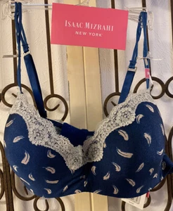 Isaac Mizrahi Navy Blue True Balconette Bra~SIze 38C~NWT - Picture 1 of 5