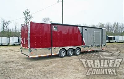 Remolque cerrado para carros 2025 8,5x32/carga etapa 2 de carrera nuevo con paquete de baño Foto 1 de 4