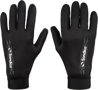 Sondico Gloves Boys Kids Junior Football Field Gloves Phone Use Black Brand New