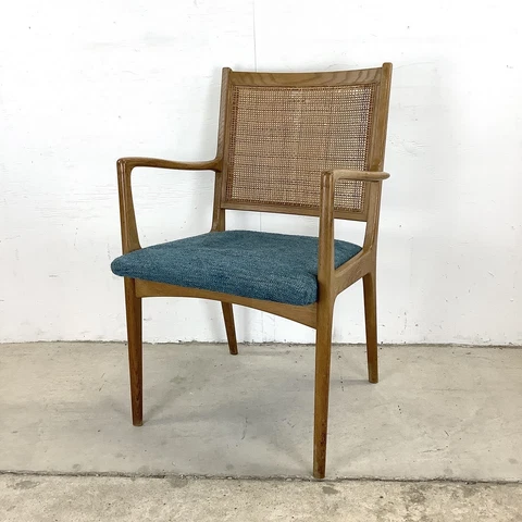 Mid-Century Modern Cane Back Armchair Cover