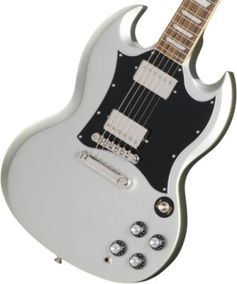 Epiphone/Inspired by Gibson SG Standard Silver Mist Electric Guitar with Gig Bag - Image 1 of 4