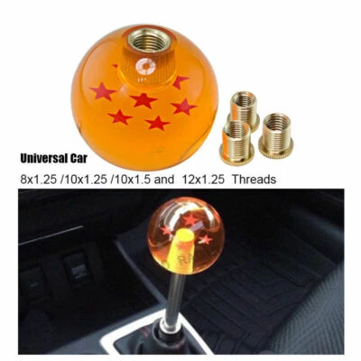 Universal Car SUV Auto 7 Star Dragon Ball 54mm Gear Shift Knob M12x1.25/M10x1.25 - Image 1 of 4