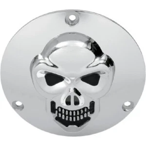 CHROME SKULL DERBY COVER HARLEY FXR SUPER GLIDE FXRS FXLR LOW RIDER 1982-1994 - Picture 1 of 1