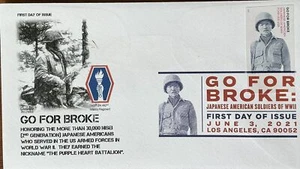 Goodman's Art Cachet 5593A Japanese American Soldiers Go Broke Imperf Single - Picture 1 of 1