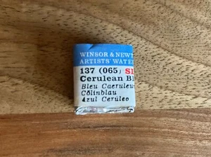 Winsor & Newton Artists’ Watercolour Paint Half Pan Cerulean Blue 065 Vintage - Picture 1 of 3