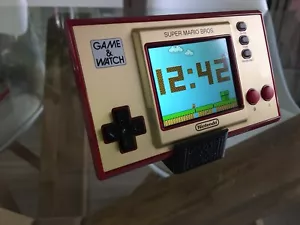 Stand Base Game & Watch Nintendo Wide Silver Crystal Mario Bros 35th BLACK Negro - Imagen 1 de 8