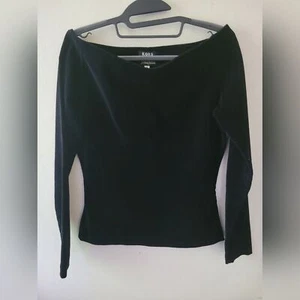Vtg 90s Michael Kors For Neiman Marcus Black Velvet Made In Italy Evening Top - Picture 1 of 7