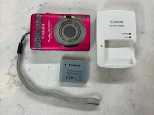 Canon PowerShot SD1200 IS Digital ELPH Camera Battery Charger Card PINK RARE HTF - Picture 1 of 20