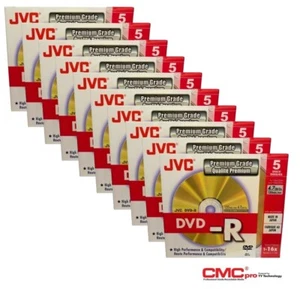 50 Genuine Taiyo Yuden JVC CMC PRO Blank DVD-R 16x 120min discs JAPAN Jewel case - Picture 1 of 1
