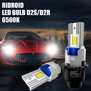PAIR RIDROID D2S D2R HID Xenon Replacement Headlight LED Bulbs 6500K 12000LM - Bild 1 von 19