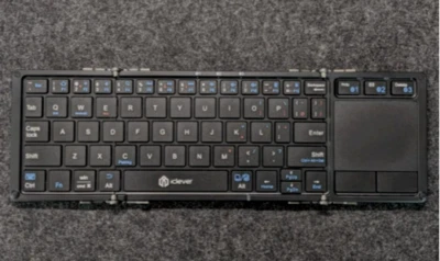 iClever Keyboard Folding Bluetooth USB Touchpad IC-BK08 Dark Gray 220g Japan - Image 1 of 4