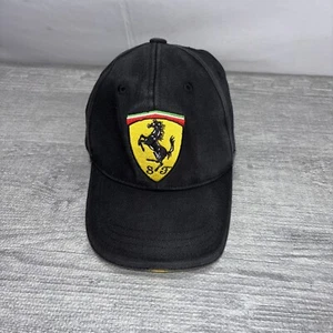 Ferrari Hat Cap Unisex Size Small Black Fitted Big Patch Official Product - Picture 1 of 19