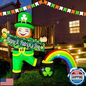 BLOWOUT FUN 8FT St Patricks Day Inflatables Outdoor Decorations Inflatable Le - Picture 1 of 5