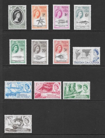 TRISTAN DA CUNHA  VARIOUS MINT HINGED ISSUES   1953 - 1969 Cover