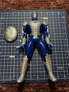 1995 Spider-Man Spider Armor Deluxe Edition 10” Toy Biz Figure Blue Shield  - Picture 1 of 8