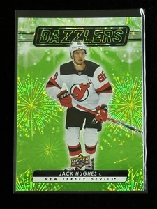 Jack Hughes - 2024 UpperDeck Extended Series Green Dazzlers #DZ-137 DEVILS - Picture 1 of 2
