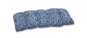 Pillow Perfect Outdoor/Indoor Tucker Resist Azure Tufted Loveseat Cushion New - Picture 1 of 5
