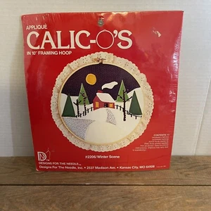 Vintage Calicos Applique Sewing Craft Kit Hoop Art Christmas Winter Scene - Picture 1 of 6