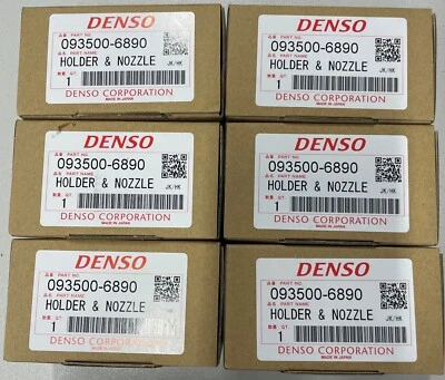 NEW Genuine Denso injectors x 6 for 1HZ Toyota (late) 093500-6890 / 23600-17090 - Image 1 of 4