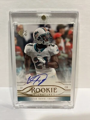 Vontae Davis 2009 Upper Deck Rookie Signatures RC Card Autographed - Image 1 of 2