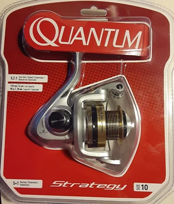 new Quantum Strategy Spinning size 10 Reel Silver/Gold 5.2:1