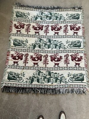 Cannon Santa’s Surprise Christmas Throw Blanket 100% Cotton 50x60 NIP NWT - Image 1 of 4